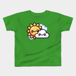 Sunny and Cloudy Besties Kids T-Shirt